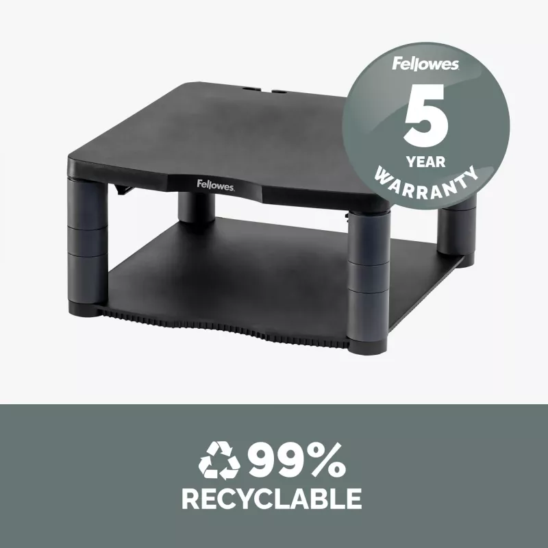 Fellowes Premium Monitor Pacēlājs Grafīts, Brīvi stāvošs, 36 kg, 53.3 cm (21 inch), Augstuma regulēšana, Grafīts