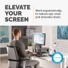Fellowes datora monitora statīvs ar 3 augstuma regulējumiem - Premium Monitor Riser Plus ar kabeļu pārvaldību - Ergonoms regulējams monitora statīvs - Maks. svars 36 kg / Maks. izmērs 21 collas - Grafīts