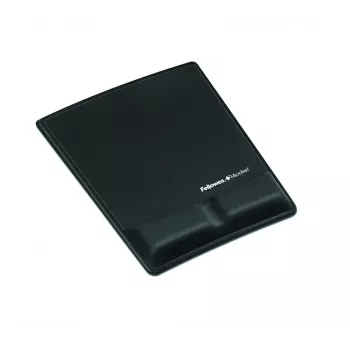 Fellowes Mouse Mat Wrist Support - Health-V pelēks paliktnis ar antibakteriālu aizsardzību - Ergonomisks datora paliktnis darbam ar datoru, klēpjdatoru, mājas birojā - Melns
