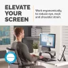 Fellowes datora monitora statīvs ar 3 augstuma regulējumiem - Smart Suites monitora pacēlājs - Ergonomisks regulējams monitora statīvs datoriem - Maks. svars 10 kg / Maks. izmērs 21 collas - Melns