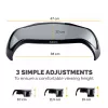 Fellowes datora monitora statīvs ar 3 augstuma regulējumiem - Smart Suites monitora pacēlājs - Ergonomisks regulējams monitora statīvs datoriem - Maks. svars 10 kg / Maks. izmērs 21 collas - Melns