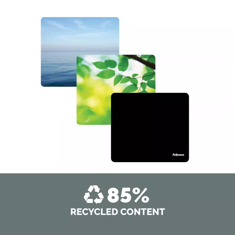 Fellowes Earth Series Peles paliktnis Leaves, Zaļš, Attēls, Plastmasa, Gumija, Neslīdoša pamatne