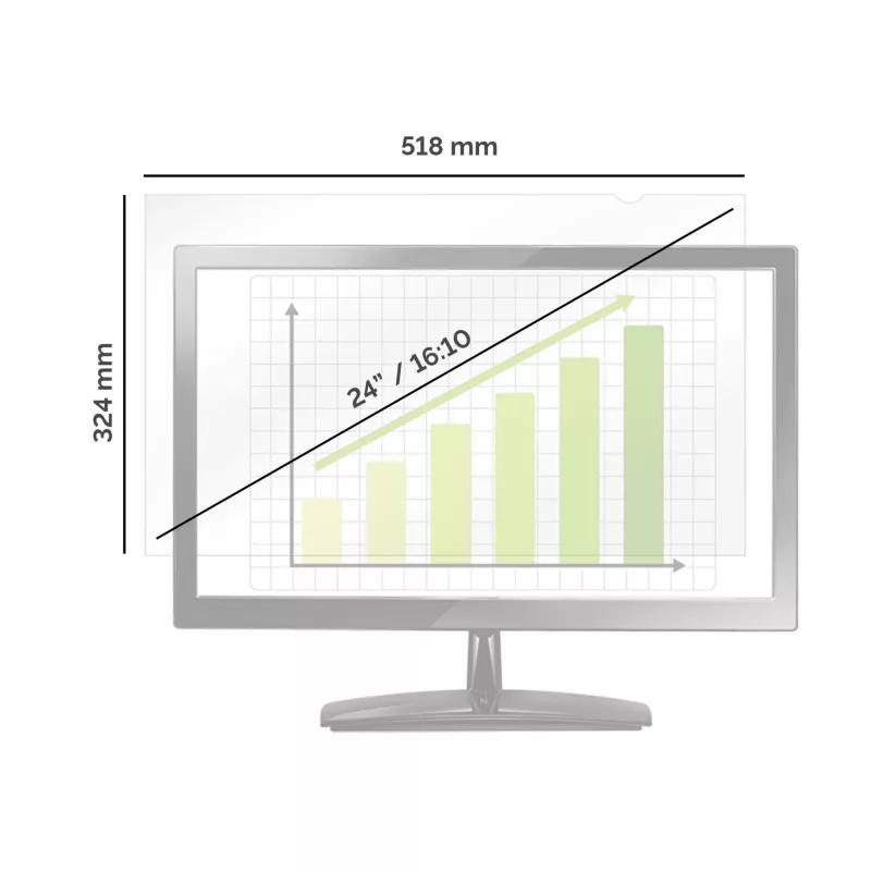 Fellowes PrivaScreen 61 cm (24 collu) monitora privātuma filtrs bez rāmja