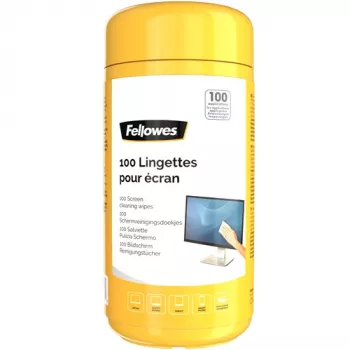Fellowes 100 ekrānu tīrīšanas mitrās salvetes LCD/TFT/Plasma, 82x82x170 mm, 100 gab.