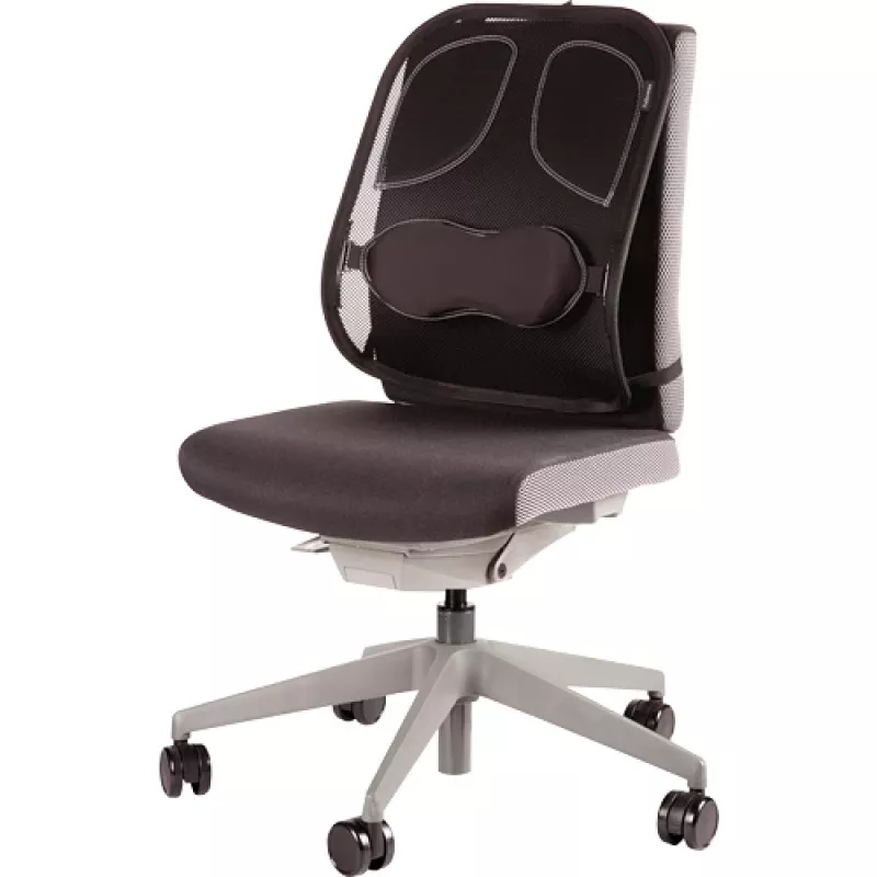 Fellowes muguras balsts biroja krēslam - Profesionālā sērija, sieta muguras balsts, viegli piestiprināms, H19.53 x W30.32 x D36.99 cm