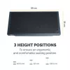 Fellowes Professional Series kāju balsts zem galda - ergonomisks kāju balsts ar 3 augstuma regulējumiem un neslīdošu virsmu - melns