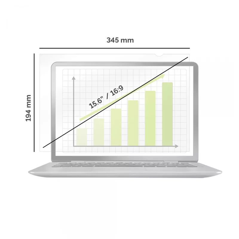 Fellowes PrivaScreen 39,6 cm (15,6 collu) monitora/klēpjdatora bezrāmja privātuma filtrs