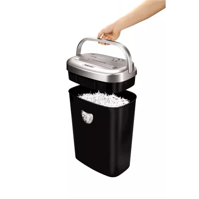 Fellowes 53C papīra smalcinātājs, šķērsgriezuma smalcināšana, 22 cm, melns