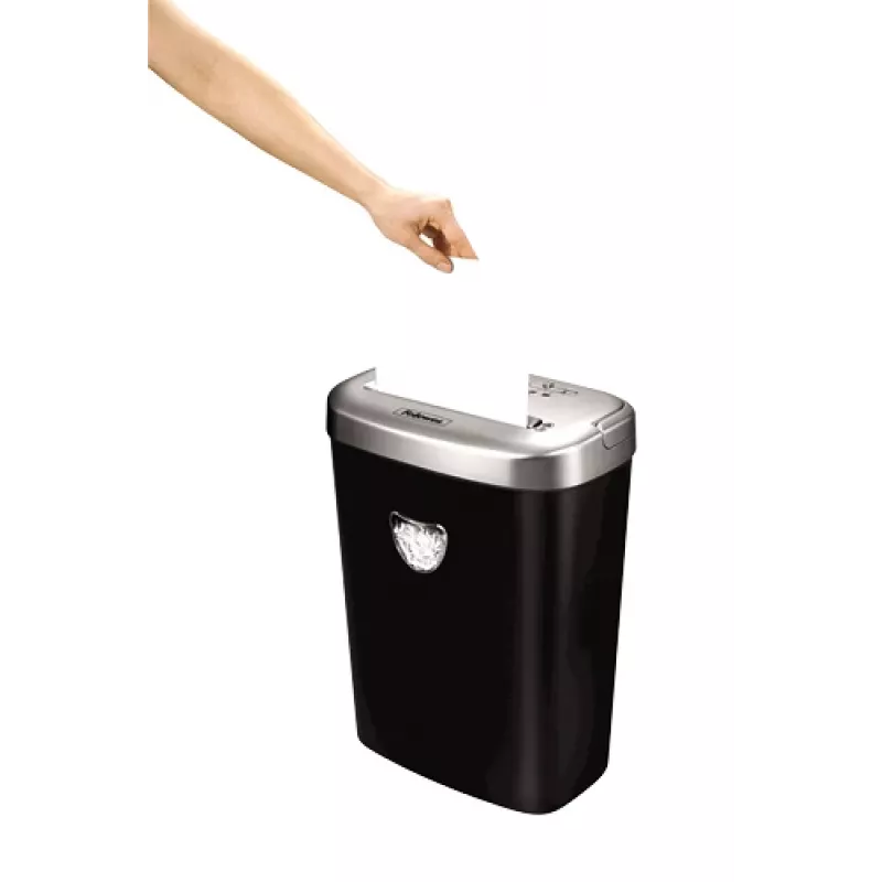 Fellowes 53C papīra smalcinātājs, šķērsgriezuma smalcināšana, 22 cm, melns