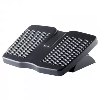 Fellowes Refresh regulējams kāju balsts - ergonomisks kāju atbalsts ar 2 augstuma regulējumiem un masāžas virsmu - melns
