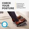 Fellowes Refresh regulējams kāju balsts - ergonomisks kāju atbalsts ar 2 augstuma regulējumiem un masāžas virsmu - melns