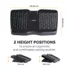 Fellowes Refresh regulējams kāju balsts - ergonomisks kāju atbalsts ar 2 augstuma regulējumiem un masāžas virsmu - melns