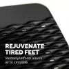 Fellowes Refresh regulējams kāju balsts - ergonomisks kāju atbalsts ar 2 augstuma regulējumiem un masāžas virsmu - melns