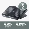 Fellowes Refresh regulējams kāju balsts - ergonomisks kāju atbalsts ar 2 augstuma regulējumiem un masāžas virsmu - melns
