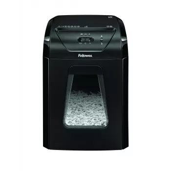 Fellowes Powershred 12C papīra smalcinātājs, šķērsgriezums, 22,5 cm, melns