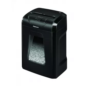 Fellowes Powershred 12C papīra smalcinātājs, šķērsgriezums, 22,5 cm, melns