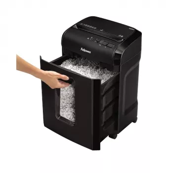 Fellowes Powershred 10M papīra smalcinātājs, mikro griezums, melns