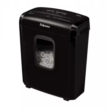 Fellowes Powershred 6M papīra smalcinātājs, mikrošķiedras griešana, melns