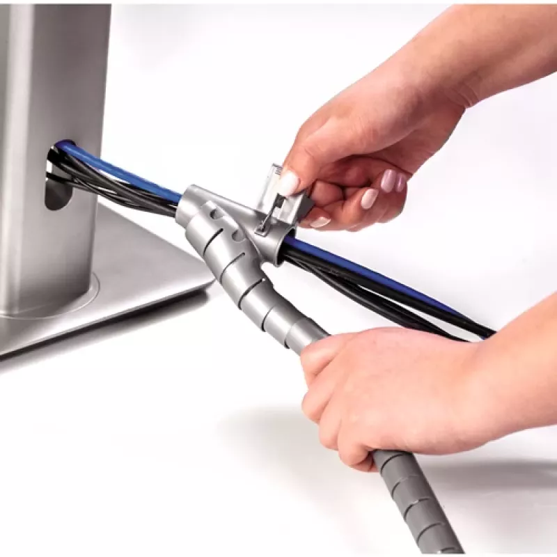 Fellowes CableZip grīdas kabeļu kanāls, elastīga caurule, sudraba krāsa, 1 gab.