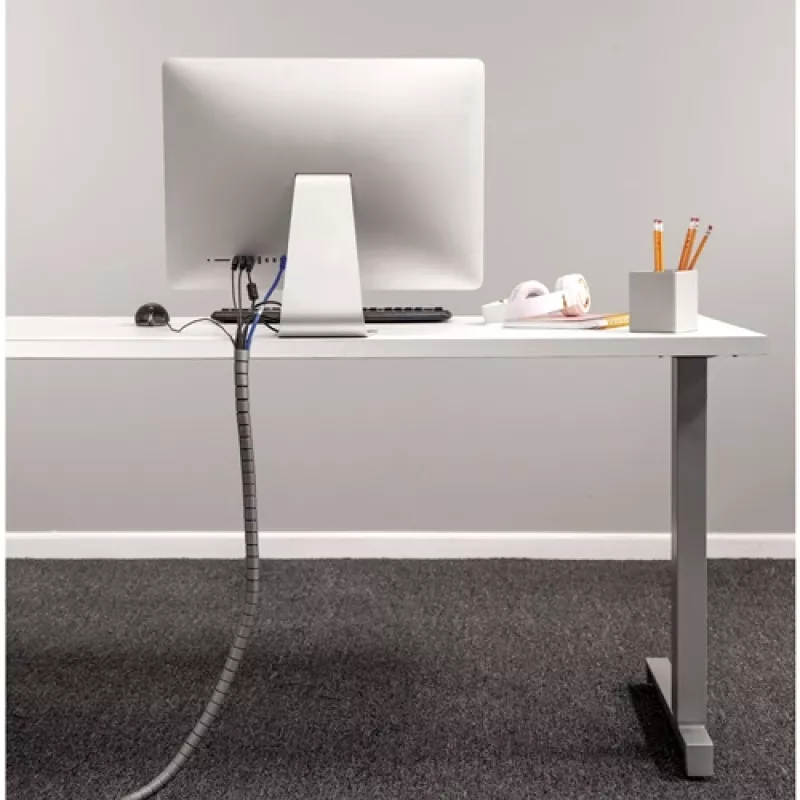 Fellowes CableZip grīdas kabeļu kanāls, elastīga caurule, sudraba krāsa, 1 gab.
