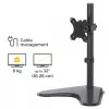Fellowes Seasa Brīvi Stāvošs Monitora Stends - Līdz 8kg/32 inch - Ergonomiski Regulējams - Slīpums 45°, Pagrieziens 120°, Rotācija 360°, VESA 75x75/100x100 - Melns