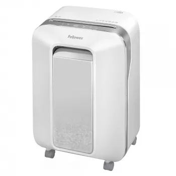 Fellowes Powershred LX201 Micro-Cut Šrederis balts, mikrošķēdēšana, 23 cm, 2 x 12 mm, 22 L, Touch, 4 riteņi