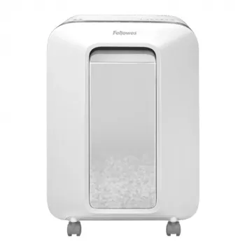 Fellowes Powershred LX201 Micro-Cut Šrederis balts, mikrošķēdēšana, 23 cm, 2 x 12 mm, 22 L, Touch, 4 riteņi