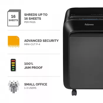 Fellowes LX Series Powershred LX210 papīra smalcinātājs Melns