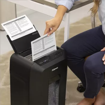 Papīra smalcinātājs Fellowes AutoMax 90M, mikrošķērsgriezums, melns