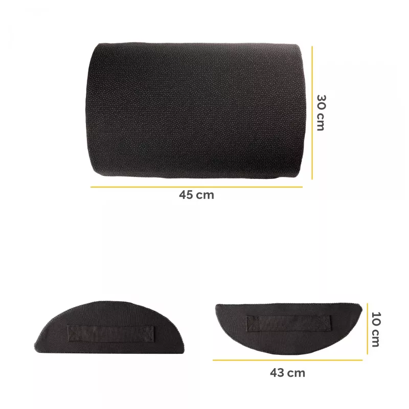Fellowes Breyta kāju balsts zem galda, melns, poliesters, 45 cm x 30 cm