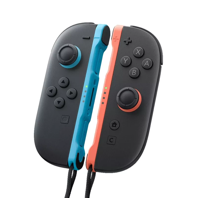 Nintendo Joy-Con 2 (L)/(R) Gaiši Zils/Gaiši Sarkans, Džoistiks, Nintendo Switch 2, Uzņemšanas poga, D-pad, Sākuma poga, Analogais / Digitālais, Bezvadu, Bluetooth