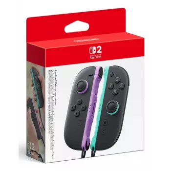 Nintendo Joy-Con 2 pāris Gaiši Purpurs/Gaiši Zaļš, spēļu kontrolieris, Nintendo Switch 2, mājas poga, analogais/digitālais, bezvadu, Bluetooth