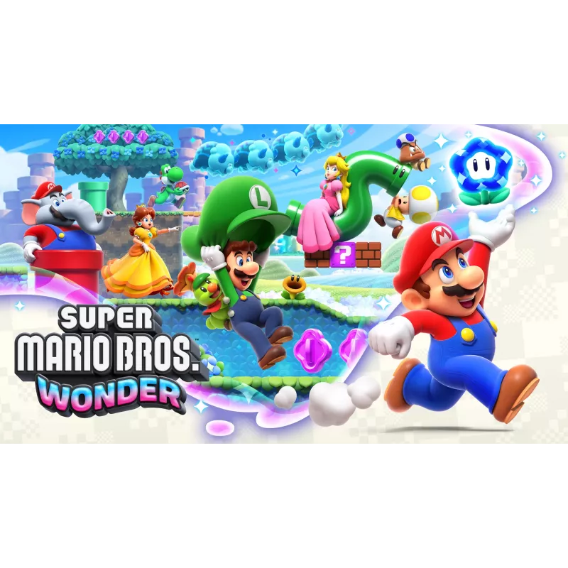 Nintendo Super Mario Bros. Wonder Standarta izdevums (vācu, holandiešu, angļu, spāņu, franču, itāliešu, japāņu, korejiešu, portugāļu, krievu) Nintendo Switch