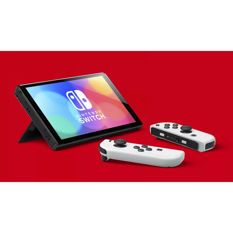 Nintendo Switch OLED pārnēsājama spēļu konsole 17,8 cm (7 collas) 64 GB Skārienekrāns Wi-Fi Melns, Balts