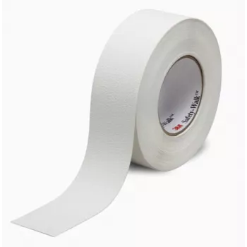 3M Slip-Resistant Fine Resilient Tapes & Treads 280, Balts, Vinils, 18.3 m, 25 mm