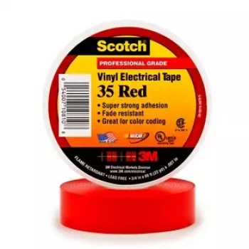 3M 35-RED-3/4 elektriskā lente, sarkana, 20.1 m, 0.1778 mm