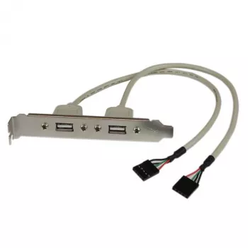 StarTech.com 2 portu USB A sieviešu slotplates adapteris, 2 x IDC, 2 x USB A, 0.286 m, Sudrabs