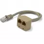 StarTech.com 2-uz-1 RJ45 Sadalītāja Kabelis - F/M, 10/100Base-T(X), Cat5e, Pelēks, PVC, 0.33 m