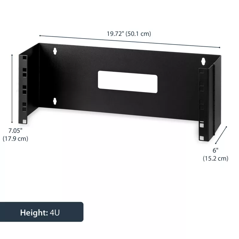StarTech.com 4U 19 inch eņģes sienas stiprinājums sadales paneļiem