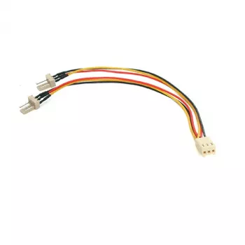 StarTech.com 6 collu TX3 ventilatora sadalītāja kabelis, Molex (3-pin), Molex (3-pin), 0.152 m, vīrietis, sieviete, jauktas krāsas, balts
