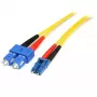 StarTech.com 1 m šķiedru optikas kabelis - vienmodas duplekss 9/125 LSZH lēciena vads - LC/SC