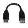 StarTech.com 15 cm USB 2.0 pagarinātāja adaptera kabelis A-A vīriešu/sieviešu