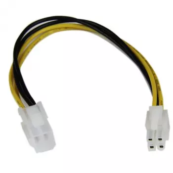 StarTech.com ATX12V 4 kontaktu P4 CPU strāvas pagarinātāja kabelis, 8 collas, vīriešu/sieviešu