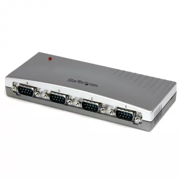 StarTech.com 4 Portu USB–RS232 Serial DB9 Adaptera Hubs