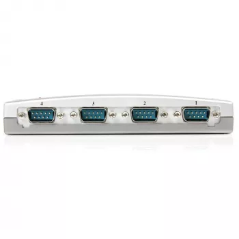 StarTech.com 4 Portu USB–RS232 Serial DB9 Adaptera Hubs