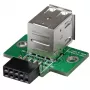StarTech.com 2 Portu USB Mātesplates Galvenes Adapteris, IDC, USB 2.0, Melns, Zaļš, Nerūsējošs tērauds, 20 mm, 125 mm, 230 mm