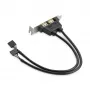 StarTech.com 2 Portu USB A Sievišķā Zema Profila Slotu Plāksnes Adapteris