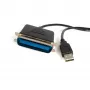 StarTech.com 10 pēdu USB uz Paralēlo Printera Adapteris - Vīriešu/Vīriešu, Melns, Centronics, USB Type-A, 30.5 m, CE, RoHS