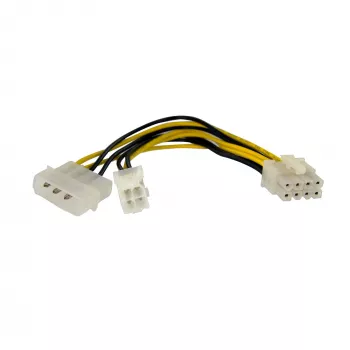 StarTech.com 6 collu 4 kontaktu uz 8 kontaktu EPS barošanas adapteris ar LP4 - F/M