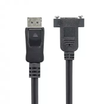 StarTech.com 3 pēdu (1m) paneļmontāžas DisplayPort kabelis - 4K x 2K - DisplayPort 1.2 pagarinātājs vīrietis-sieviete - DP video pagarinātājs ar paneļmontāžas savienotāju - DP monitora kabelis